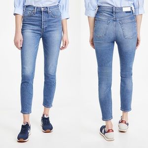 BNWT RE/DONE 90's High Rise Ankle Crop Jeans